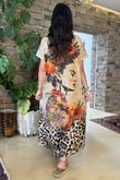 Made in Italy Roscoe T Shirt Dress Freida Leopard